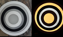 Светильник светодиодный Мелодия Света Круги 71-593 WT+BK 27Вт картинка 